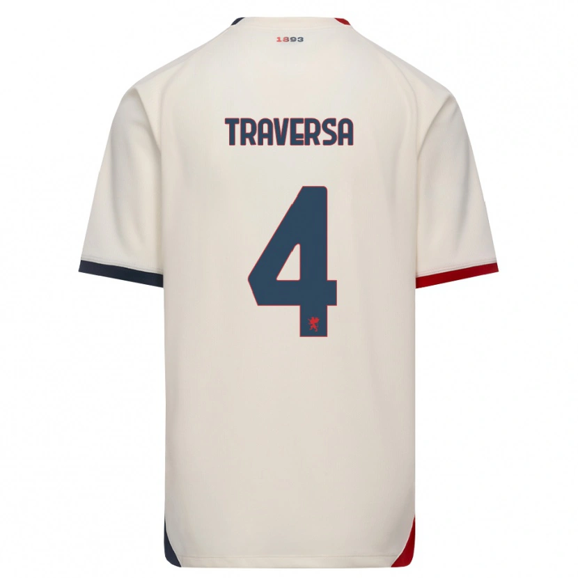 Danxen Damen Pietro Traversa #4 Creme Rot Auswärtstrikot Trikot 2026/27 T-Shirt Schweiz