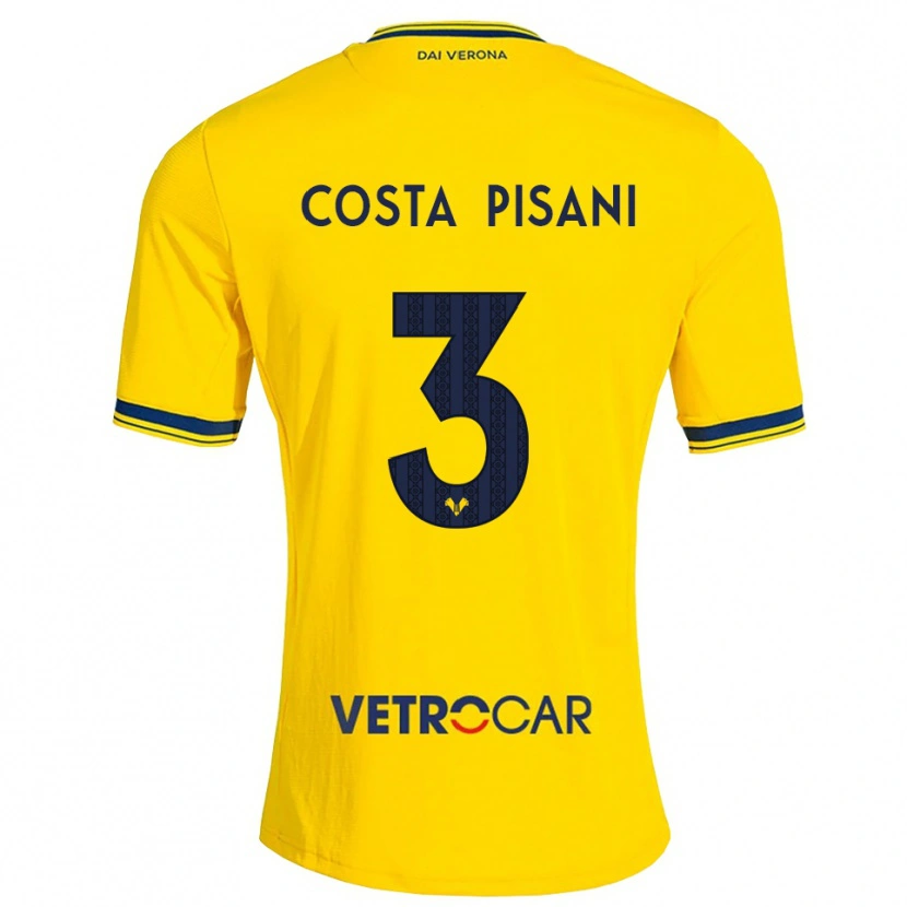 Danxen Damen Davide Costa Pisani #3 Gelb Rot Auswärtstrikot Trikot 2026/27 T-Shirt Schweiz