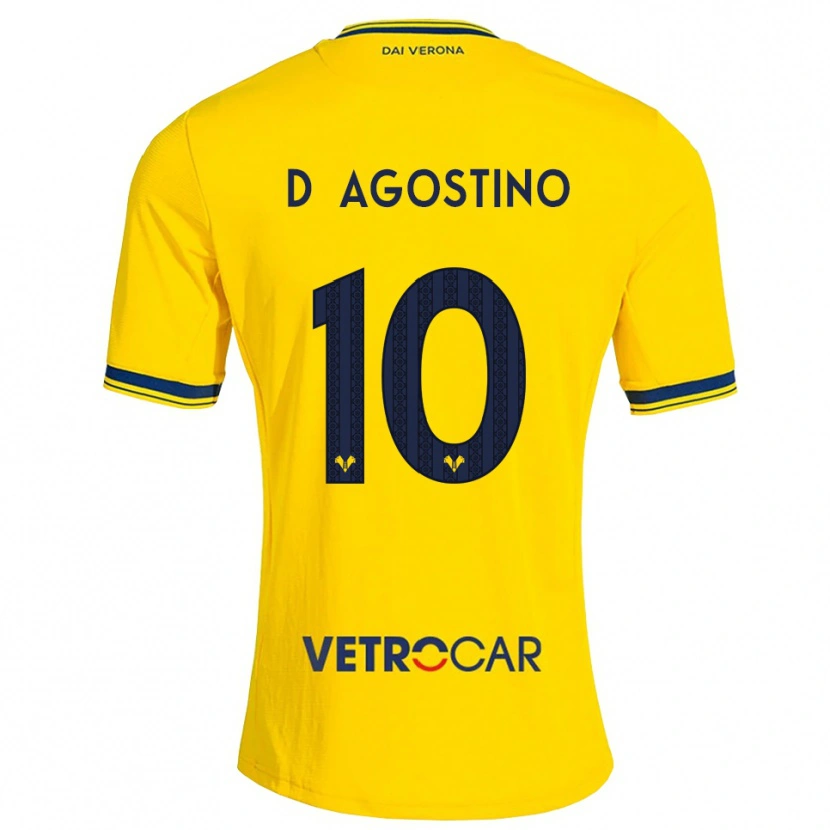 Danxen Damen Samuele D'agostino #10 Gelb Rot Auswärtstrikot Trikot 2026/27 T-Shirt Schweiz