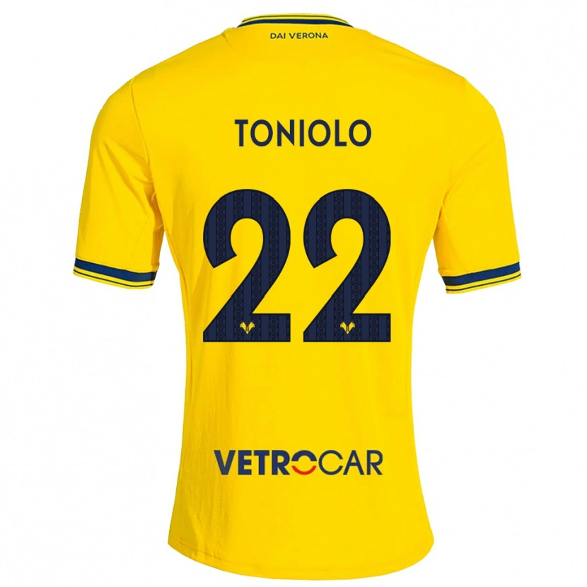 Danxen Damen Giacomo Toniolo #22 Gelb Rot Auswärtstrikot Trikot 2026/27 T-Shirt Schweiz