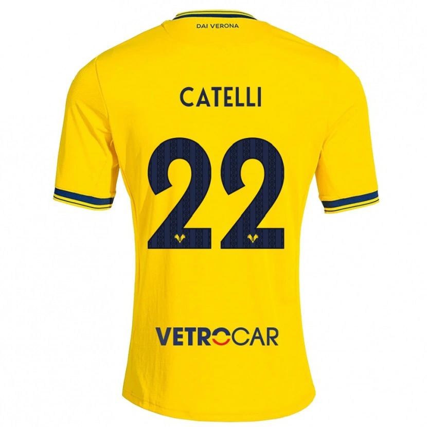 Danxen Damen Anna Catelli #22 Gelb Rot Auswärtstrikot Trikot 2026/27 T-Shirt Schweiz