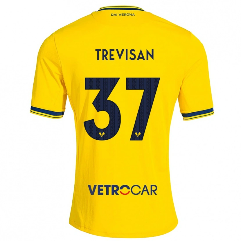 Danxen Damen Michael Trevisan #37 Gelb Rot Auswärtstrikot Trikot 2026/27 T-Shirt Schweiz