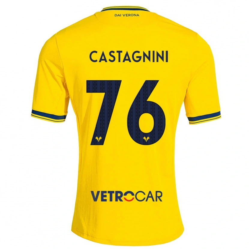 Danxen Damen Mirko Castagnini #76 Gelb Rot Auswärtstrikot Trikot 2026/27 T-Shirt Schweiz