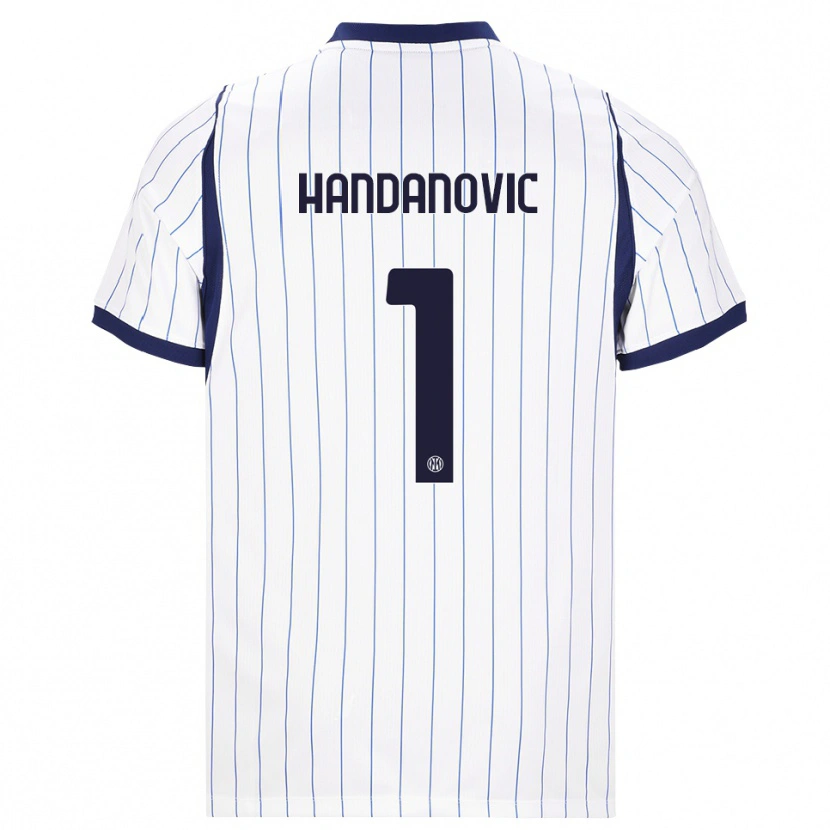Danxen Damen Samir Handanovic #1 Weiß Dunkelblau Auswärtstrikot Trikot 2026/27 T-Shirt Schweiz