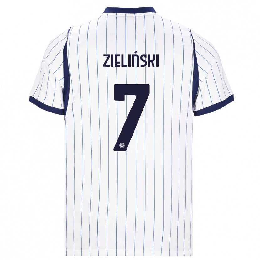 Danxen Damen Piotr Zielinski #7 Weiß Dunkelblau Auswärtstrikot Trikot 2026/27 T-Shirt Schweiz