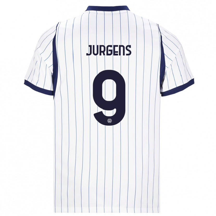 Danxen Damen Oliver Jurgens #9 Weiß Dunkelblau Auswärtstrikot Trikot 2026/27 T-Shirt Schweiz