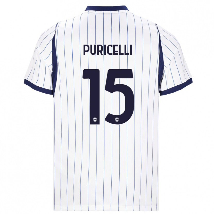 Danxen Damen Lorenzo Puricelli #15 Weiß Dunkelblau Auswärtstrikot Trikot 2026/27 T-Shirt Schweiz