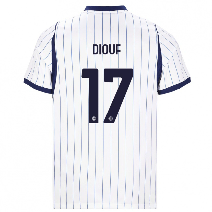 Danxen Damen Andy Diouf #17 Weiß Dunkelblau Auswärtstrikot Trikot 2026/27 T-Shirt Schweiz