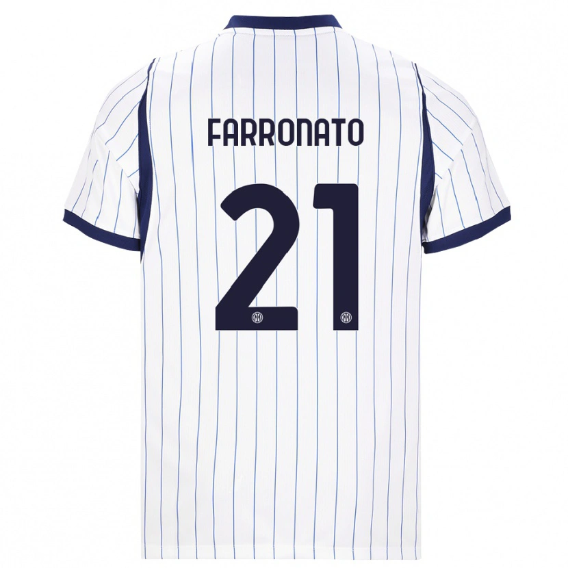 Danxen Damen Matteo Farronato #21 Weiß Dunkelblau Auswärtstrikot Trikot 2026/27 T-Shirt Schweiz