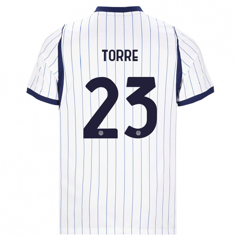 Danxen Damen Pietro La Torre #23 Weiß Dunkelblau Auswärtstrikot Trikot 2026/27 T-Shirt Schweiz