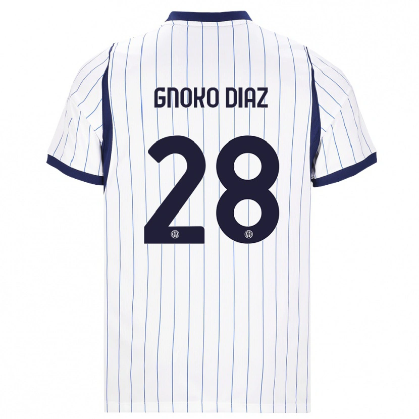 Danxen Damen Hillary Gnoko Diaz #28 Weiß Dunkelblau Auswärtstrikot Trikot 2026/27 T-Shirt Schweiz