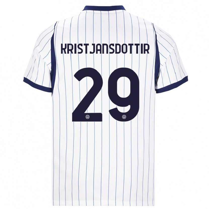 Danxen Damen Anna Bjork Kristjansdottir #29 Weiß Dunkelblau Auswärtstrikot Trikot 2026/27 T-Shirt Schweiz