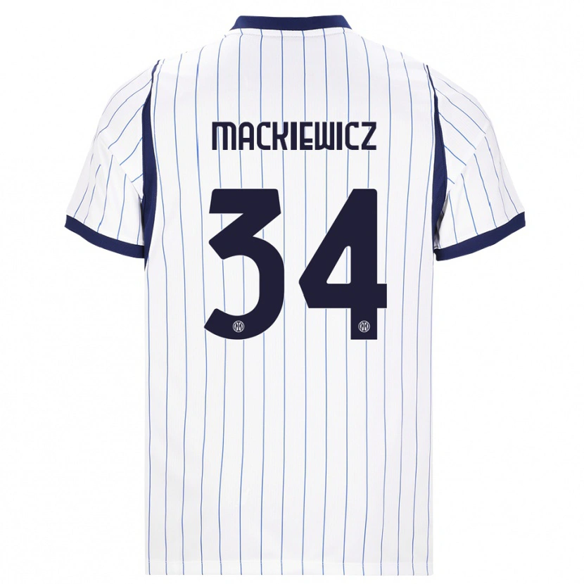 Danxen Damen Patryk Mackiewicz #34 Weiß Dunkelblau Auswärtstrikot Trikot 2026/27 T-Shirt Schweiz