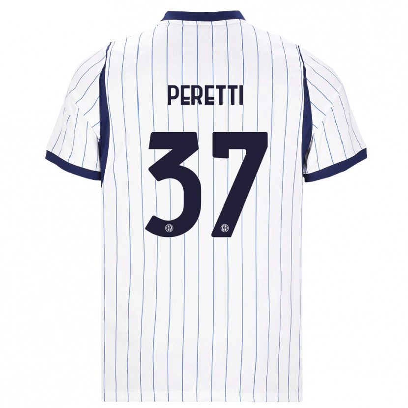 Danxen Damen Lorenzo Peretti #37 Weiß Dunkelblau Auswärtstrikot Trikot 2026/27 T-Shirt Schweiz