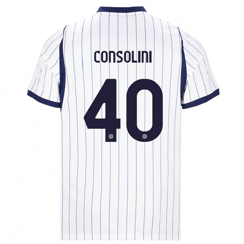 Danxen Damen Lidia Consolini #40 Weiß Dunkelblau Auswärtstrikot Trikot 2026/27 T-Shirt Schweiz