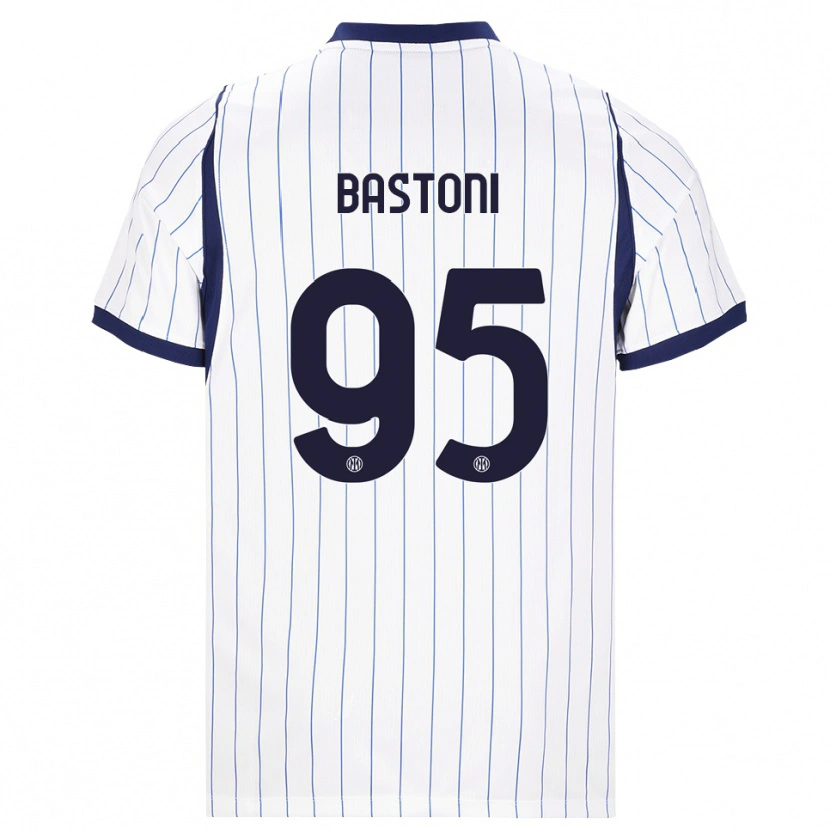 Danxen Damen Alessandro Bastoni #95 Weiß Dunkelblau Auswärtstrikot Trikot 2026/27 T-Shirt Schweiz