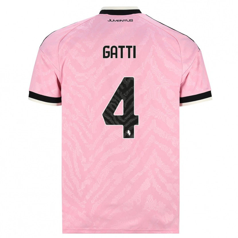 Danxen Damen Federico Gatti #4 Pink Schwarz Auswärtstrikot Trikot 2026/27 T-Shirt Schweiz
