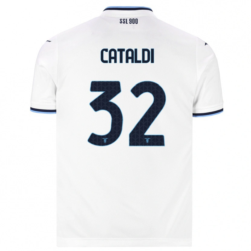 Danxen Damen Danilo Cataldi #32 Weiß Dunkelblau Auswärtstrikot Trikot 2026/27 T-Shirt Schweiz