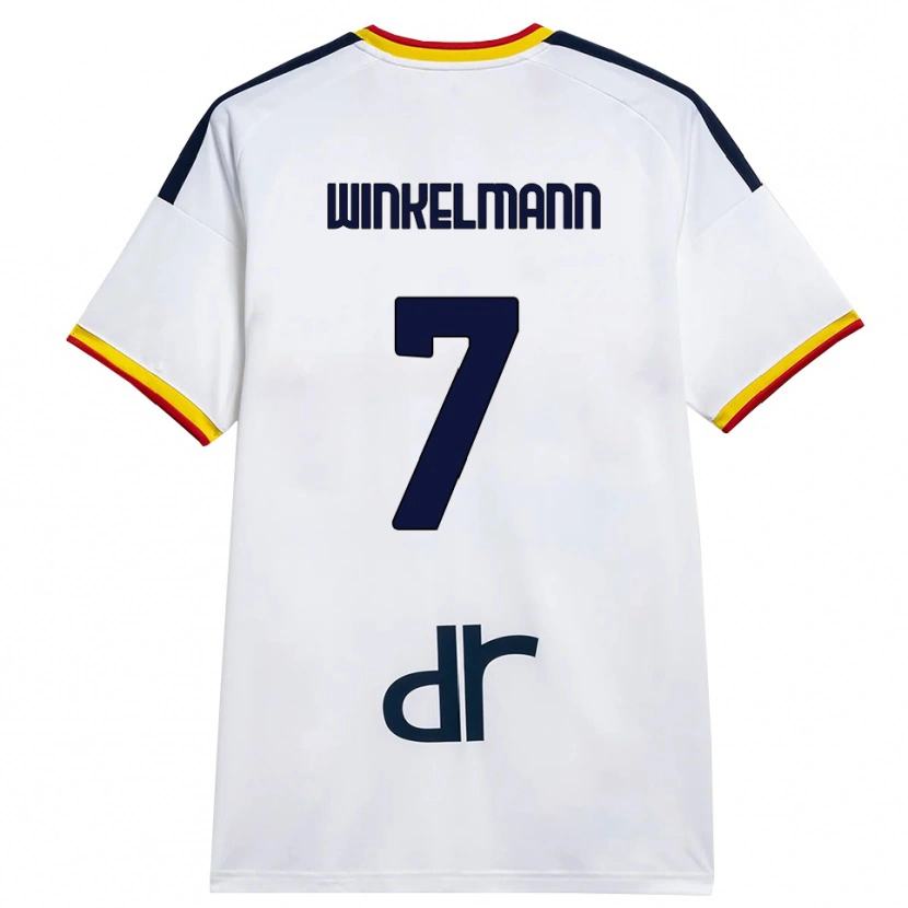 Danxen Damen Till Winkelmann #7 Weiß Gelb Rot Auswärtstrikot Trikot 2026/27 T-Shirt Schweiz