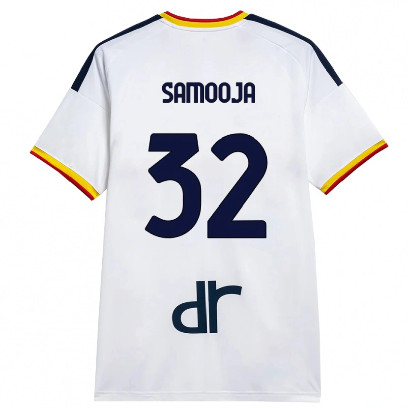 Danxen Damen Jasper Samooja #32 Weiß Gelb Rot Auswärtstrikot Trikot 2026/27 T-Shirt Schweiz