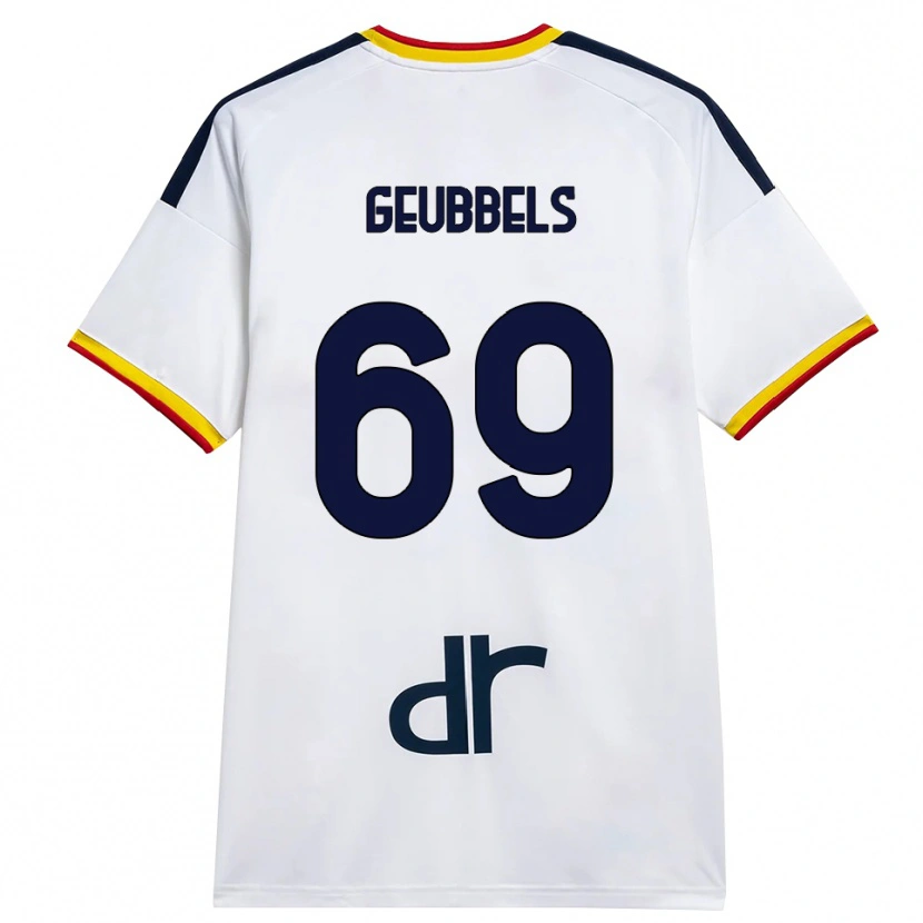 Danxen Damen Willem Geubbels #69 Weiß Gelb Rot Auswärtstrikot Trikot 2026/27 T-Shirt Schweiz