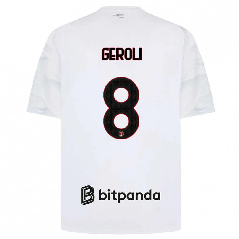 Danxen Damen Matteo Geroli #8 Weiß Rot Schwarz Auswärtstrikot Trikot 2026/27 T-Shirt Schweiz