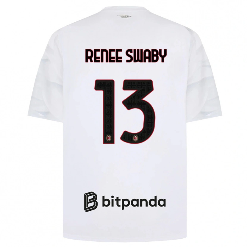 Danxen Damen Allyson Renee Swaby #13 Weiß Rot Schwarz Auswärtstrikot Trikot 2026/27 T-Shirt Schweiz
