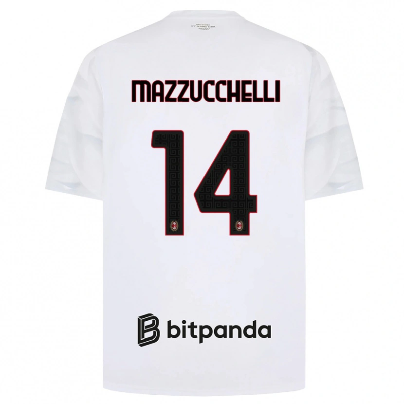 Danxen Damen Paolo Mazzucchelli #14 Weiß Rot Schwarz Auswärtstrikot Trikot 2026/27 T-Shirt Schweiz
