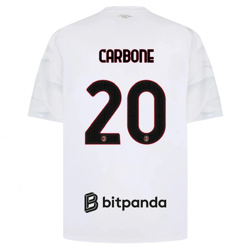 Danxen Damen Emanuele Carbone #20 Weiß Rot Schwarz Auswärtstrikot Trikot 2026/27 T-Shirt Schweiz