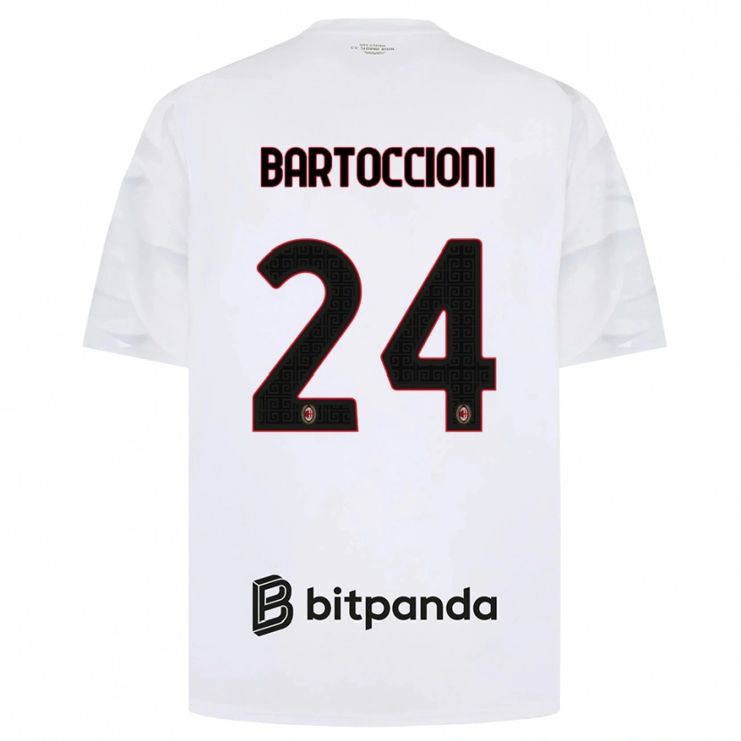 Danxen Damen Andrea Bartoccioni #24 Weiß Rot Schwarz Auswärtstrikot Trikot 2026/27 T-Shirt Schweiz