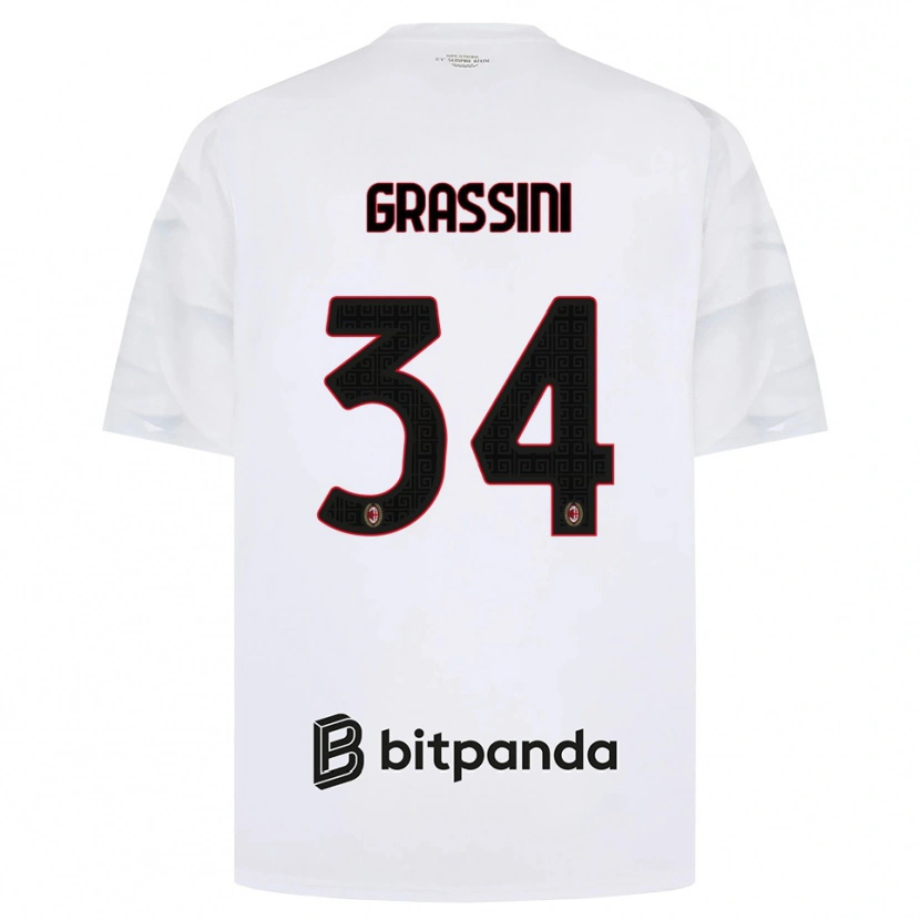 Danxen Damen Riccardo Grassini #34 Weiß Rot Schwarz Auswärtstrikot Trikot 2026/27 T-Shirt Schweiz