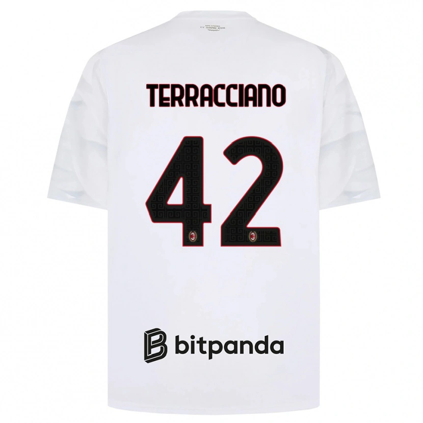 Danxen Damen Filippo Terracciano #42 Weiß Rot Schwarz Auswärtstrikot Trikot 2026/27 T-Shirt Schweiz