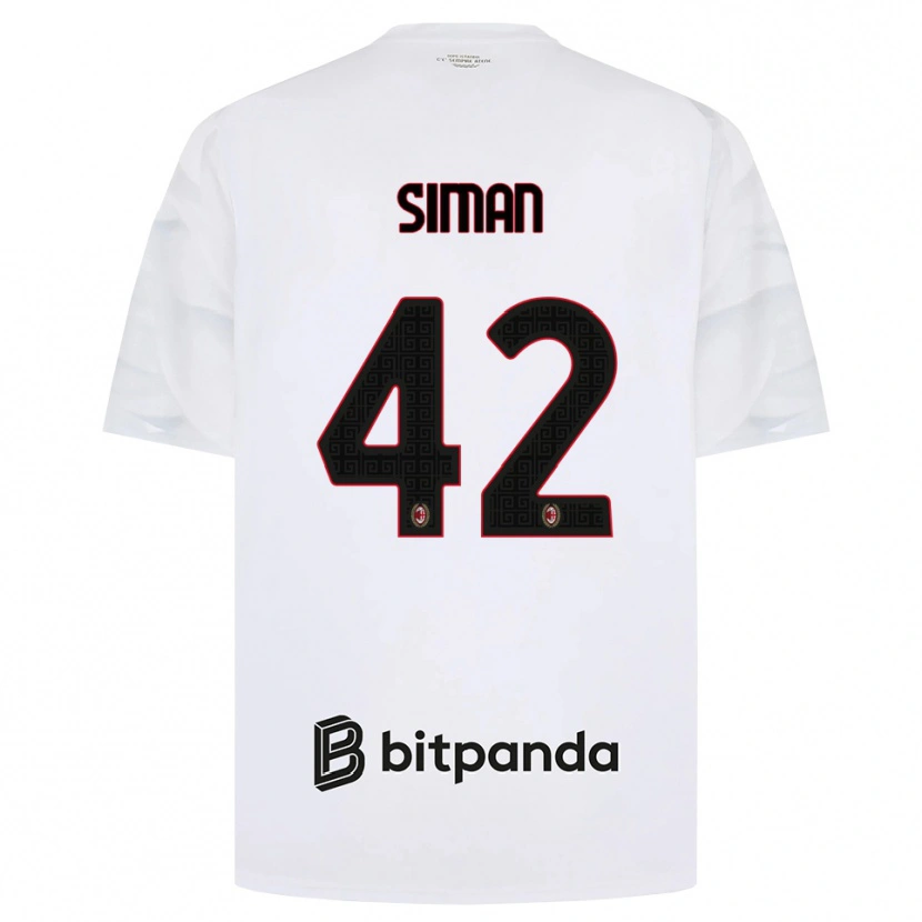 Danxen Damen Alexandru Șiman #42 Weiß Rot Schwarz Auswärtstrikot Trikot 2026/27 T-Shirt Schweiz