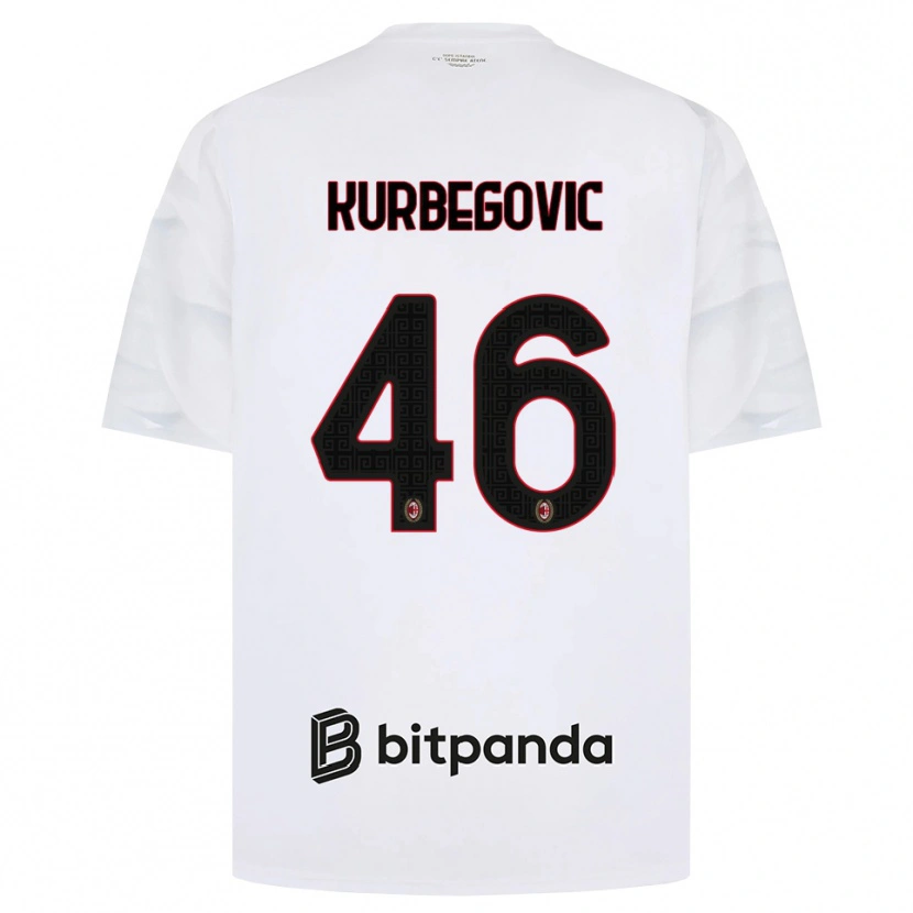 Danxen Damen Dino Kurbegovic #46 Weiß Rot Schwarz Auswärtstrikot Trikot 2026/27 T-Shirt Schweiz