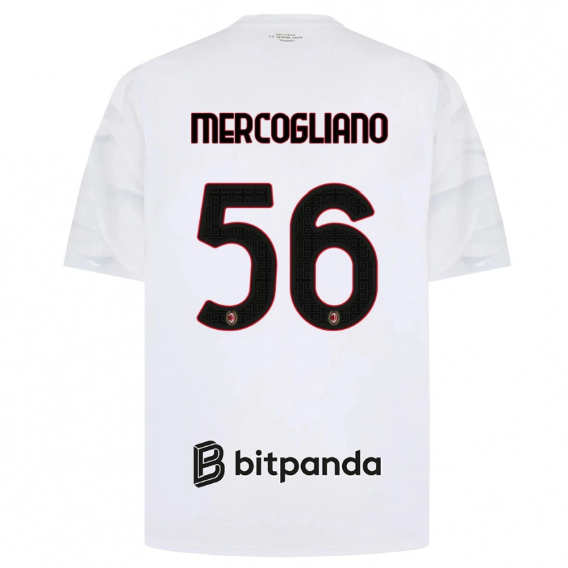 Danxen Damen Mattia Mercogliano #56 Weiß Rot Schwarz Auswärtstrikot Trikot 2026/27 T-Shirt Schweiz