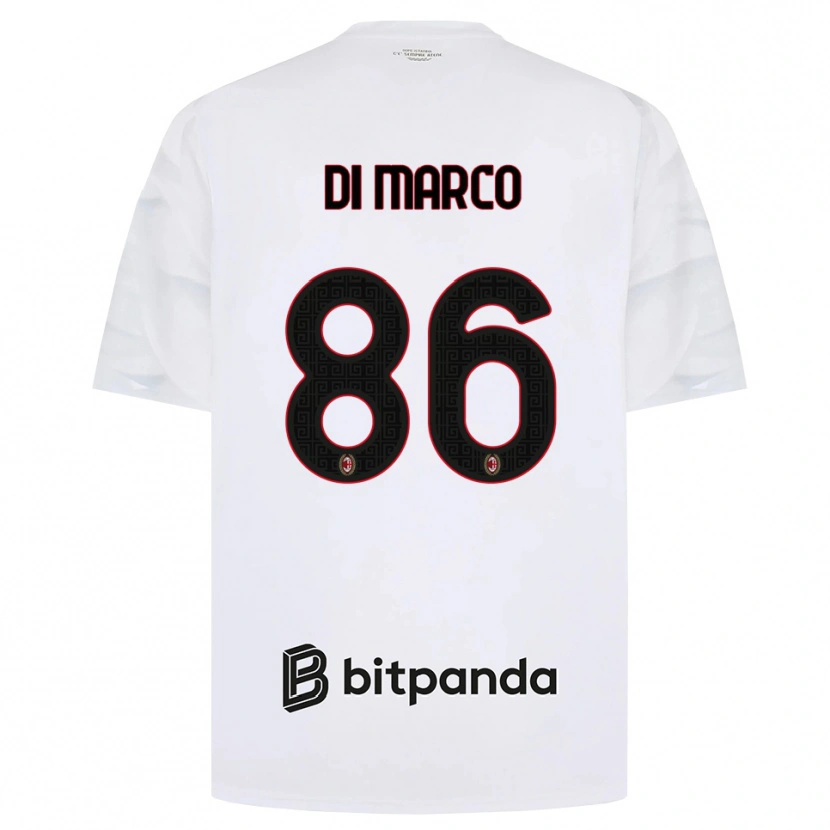 Danxen Damen Luca Di Marco #86 Weiß Rot Schwarz Auswärtstrikot Trikot 2026/27 T-Shirt Schweiz