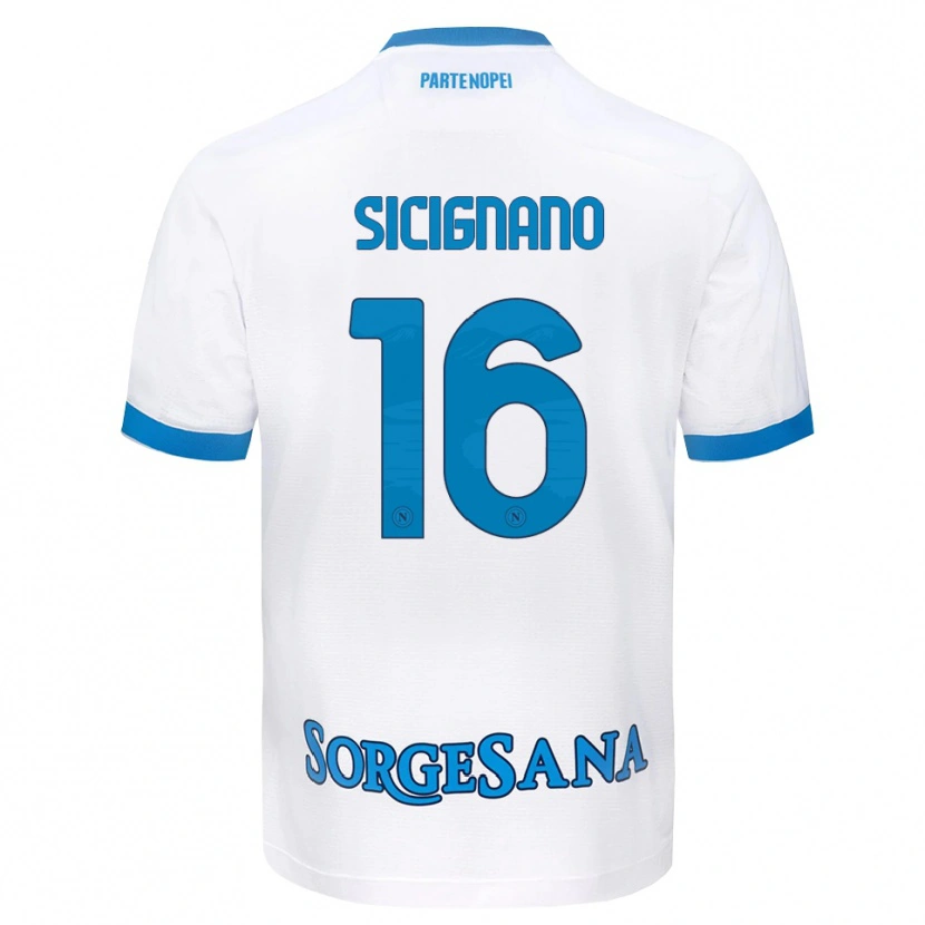 Danxen Damen Luigi Sicignano #16 Weiß Hellblau Auswärtstrikot Trikot 2026/27 T-Shirt Schweiz