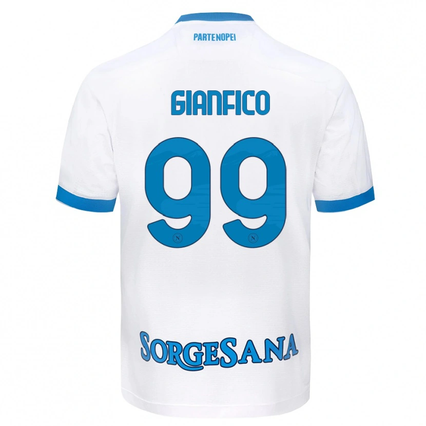 Danxen Damen Maria Morena Gianfico #99 Weiß Hellblau Auswärtstrikot Trikot 2026/27 T-Shirt Schweiz