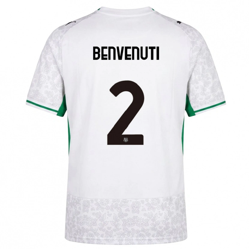 Danxen Damen Giacomo Benvenuti #2 Weiß Schwarz Grün Auswärtstrikot Trikot 2026/27 T-Shirt Schweiz