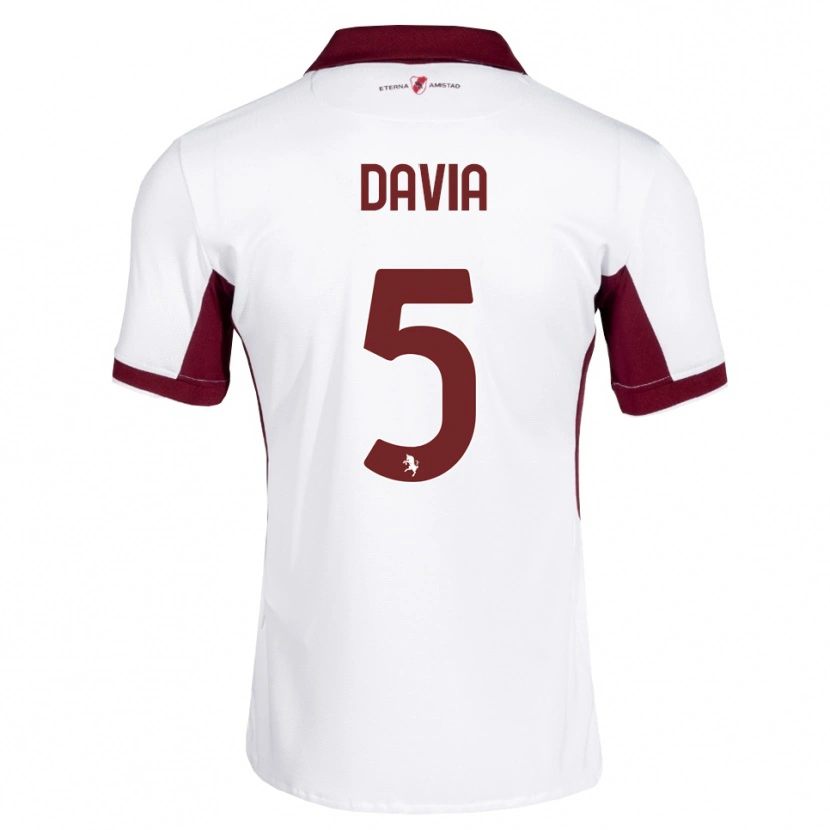 Danxen Damen Emiliano Davia #5 Burgund Weiß Rot Auswärtstrikot Trikot 2026/27 T-Shirt Schweiz