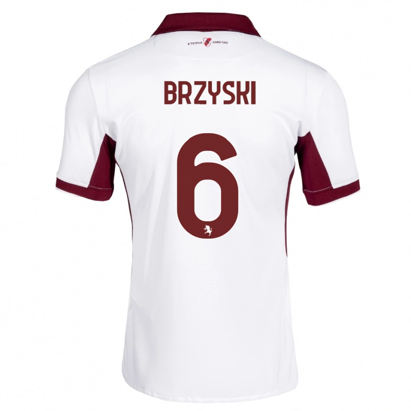 Danxen Damen Igor Brzyski #6 Burgund Weiß Rot Auswärtstrikot Trikot 2026/27 T-Shirt Schweiz