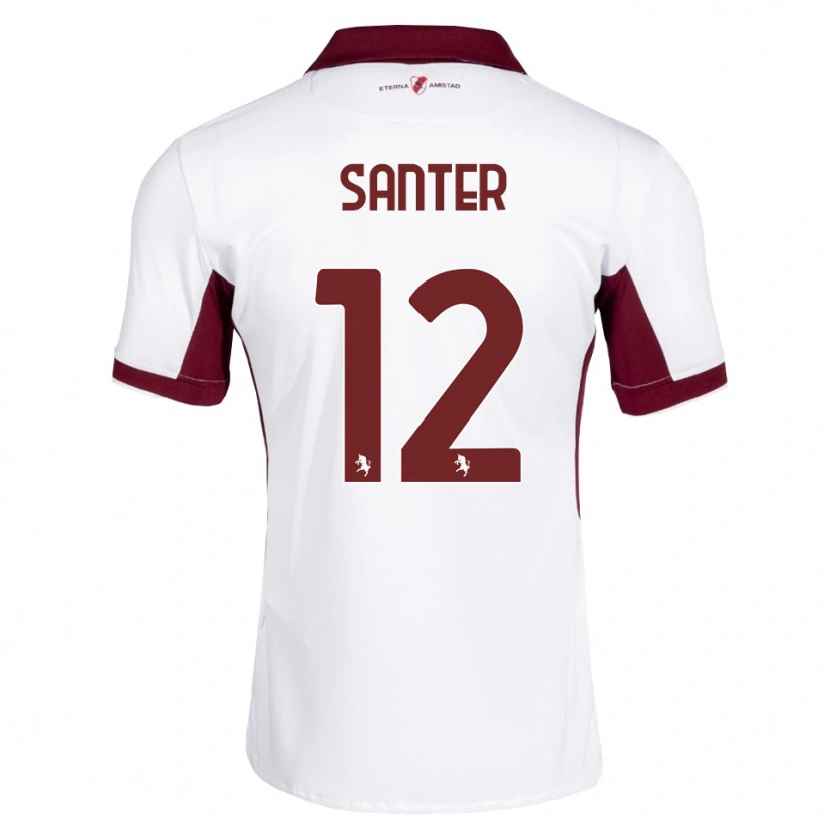 Danxen Damen Leonardo Santer #12 Burgund Weiß Rot Auswärtstrikot Trikot 2026/27 T-Shirt Schweiz