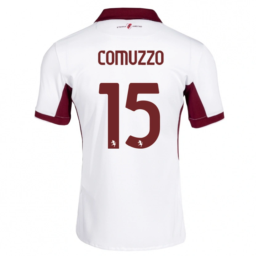 Danxen Damen Pietro Comuzzo #15 Burgund Weiß Rot Auswärtstrikot Trikot 2026/27 T-Shirt Schweiz