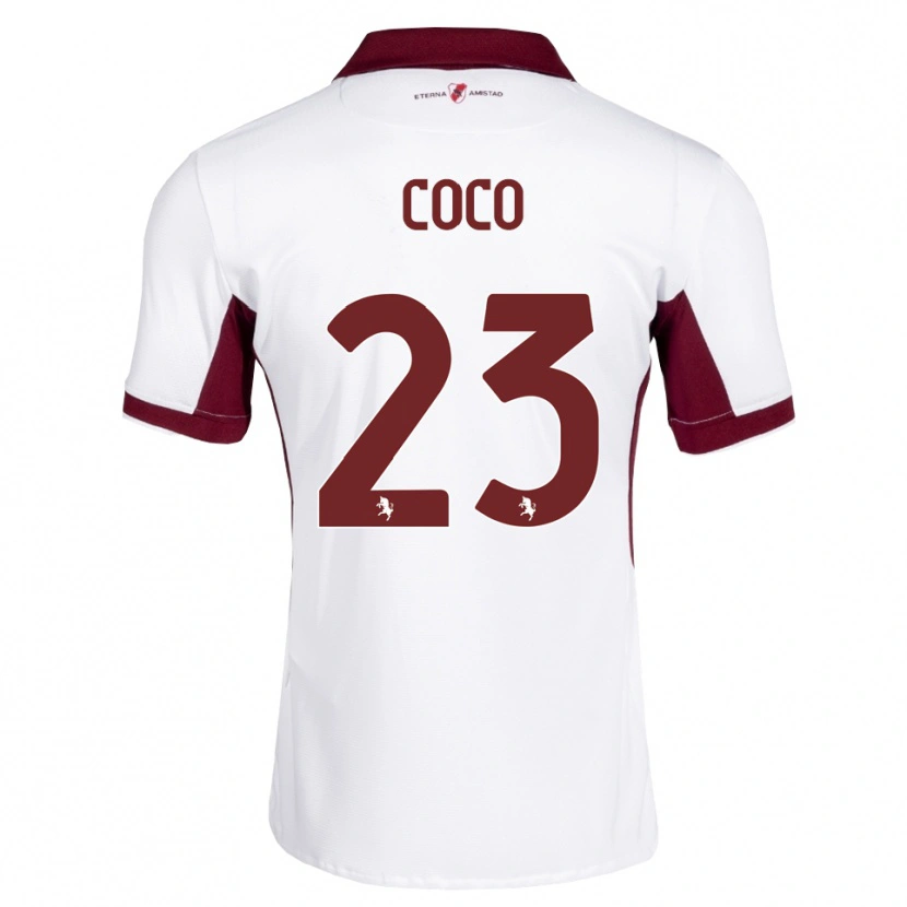 Danxen Damen Saúl Coco #23 Burgund Weiß Rot Auswärtstrikot Trikot 2026/27 T-Shirt Schweiz