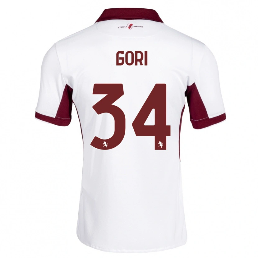 Danxen Damen Gabriele Gori #34 Burgund Weiß Rot Auswärtstrikot Trikot 2026/27 T-Shirt Schweiz