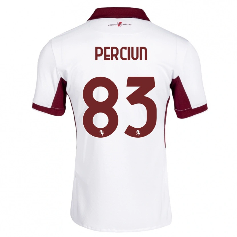 Danxen Damen Sergiu Perciun #83 Burgund Weiß Rot Auswärtstrikot Trikot 2026/27 T-Shirt Schweiz