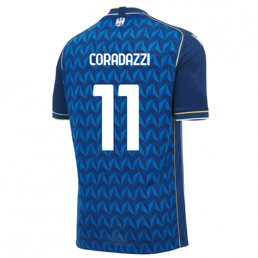 Danxen Damen Niccolò Coradazzi #11 Königsblau Weiß Blau Auswärtstrikot Trikot 2026/27 T-Shirt Schweiz