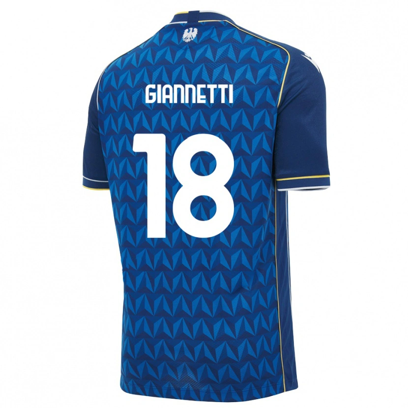 Danxen Damen Lautaro Giannetti #18 Königsblau Weiß Blau Auswärtstrikot Trikot 2026/27 T-Shirt Schweiz