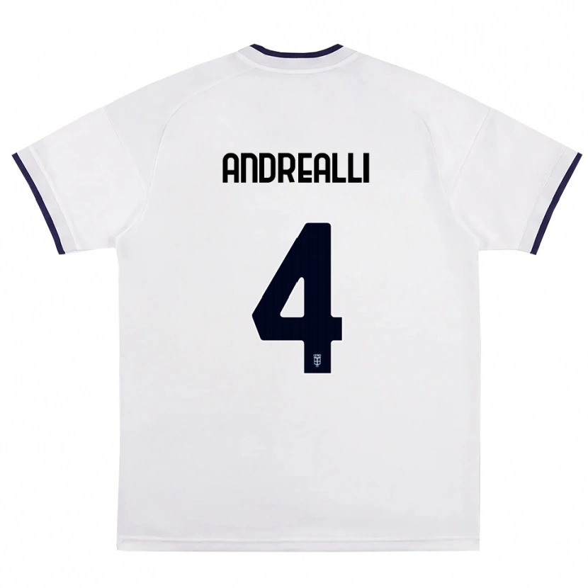Danxen Damen Francesco Andrealli #4 Weiß Rot Königsblau Auswärtstrikot Trikot 2026/27 T-Shirt Schweiz