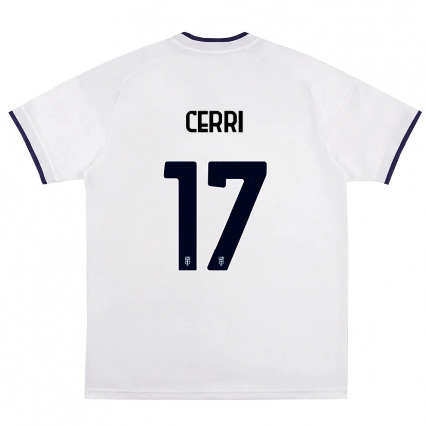 Danxen Damen Alberto Cerri #17 Weiß Rot Königsblau Auswärtstrikot Trikot 2026/27 T-Shirt Schweiz